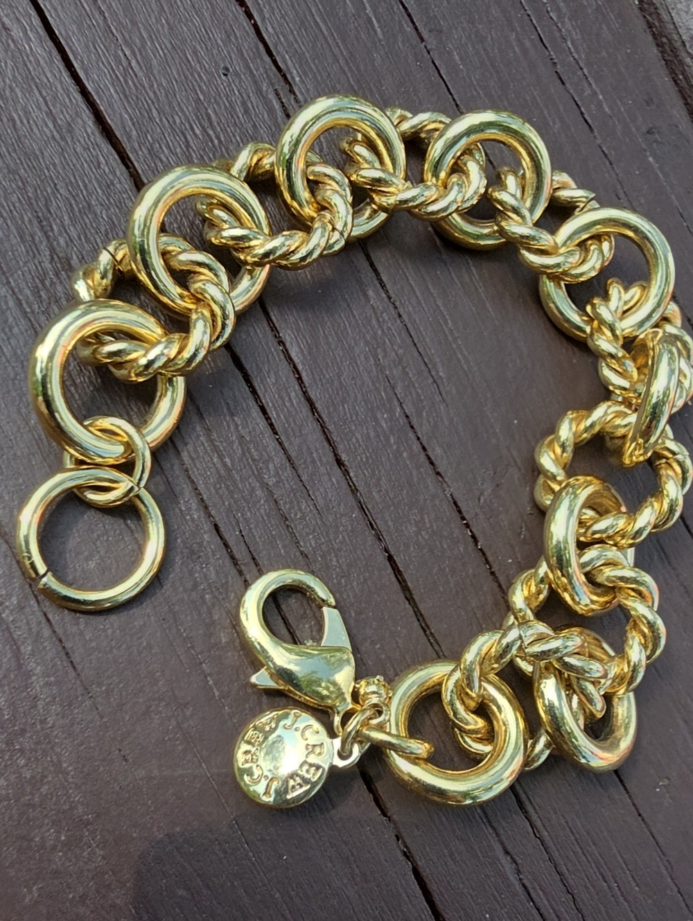 J. Crew Chunky Link Bracelet with Branded Charm